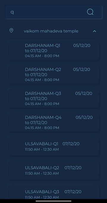 Vaikom Temple Virtual Q